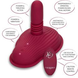 Calexotics - Rider Massager Double Moteur Télécommande Rouge